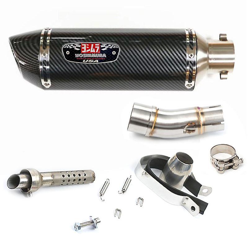 Boussder Z400 Motorcycle Yoshimura Exhaust Pipe Full System Link Pipe For Kawasaki Ninja 400 Ninja400 Ex400 Z400 2017 2018 2019 2020 2021 A