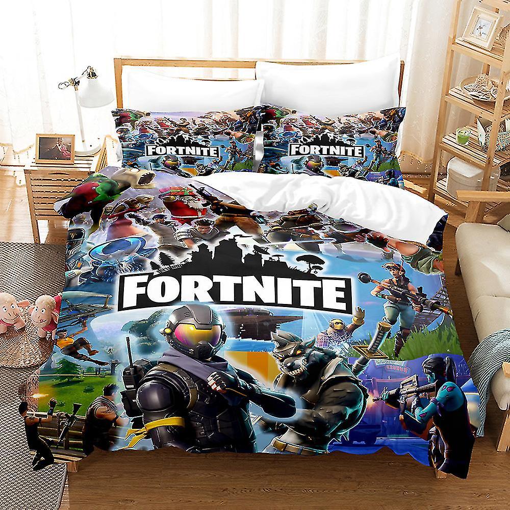 Sfygv Fortnite 3d Printed Bedding Set Duvet Cover Quilt Cover Pillowcase Kids Gift#20 UK DOUBLE 200x200cm