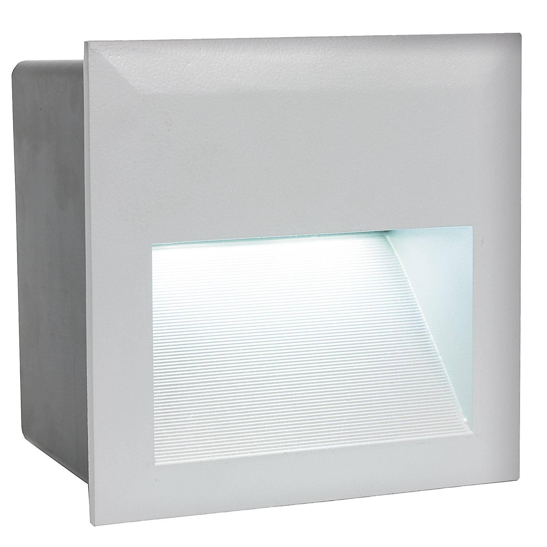 Eglo Lighting Zimba LED Outdoor Recessed Wall Light Silver IP44