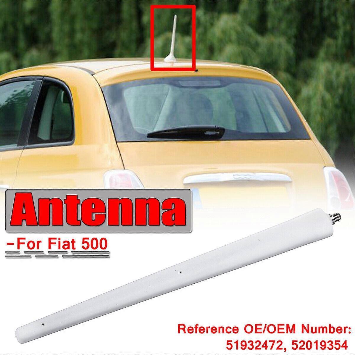 Lahdek 1x White Antenna For Fiat 500 2012-2023 Roof Bar 20cm 51932472