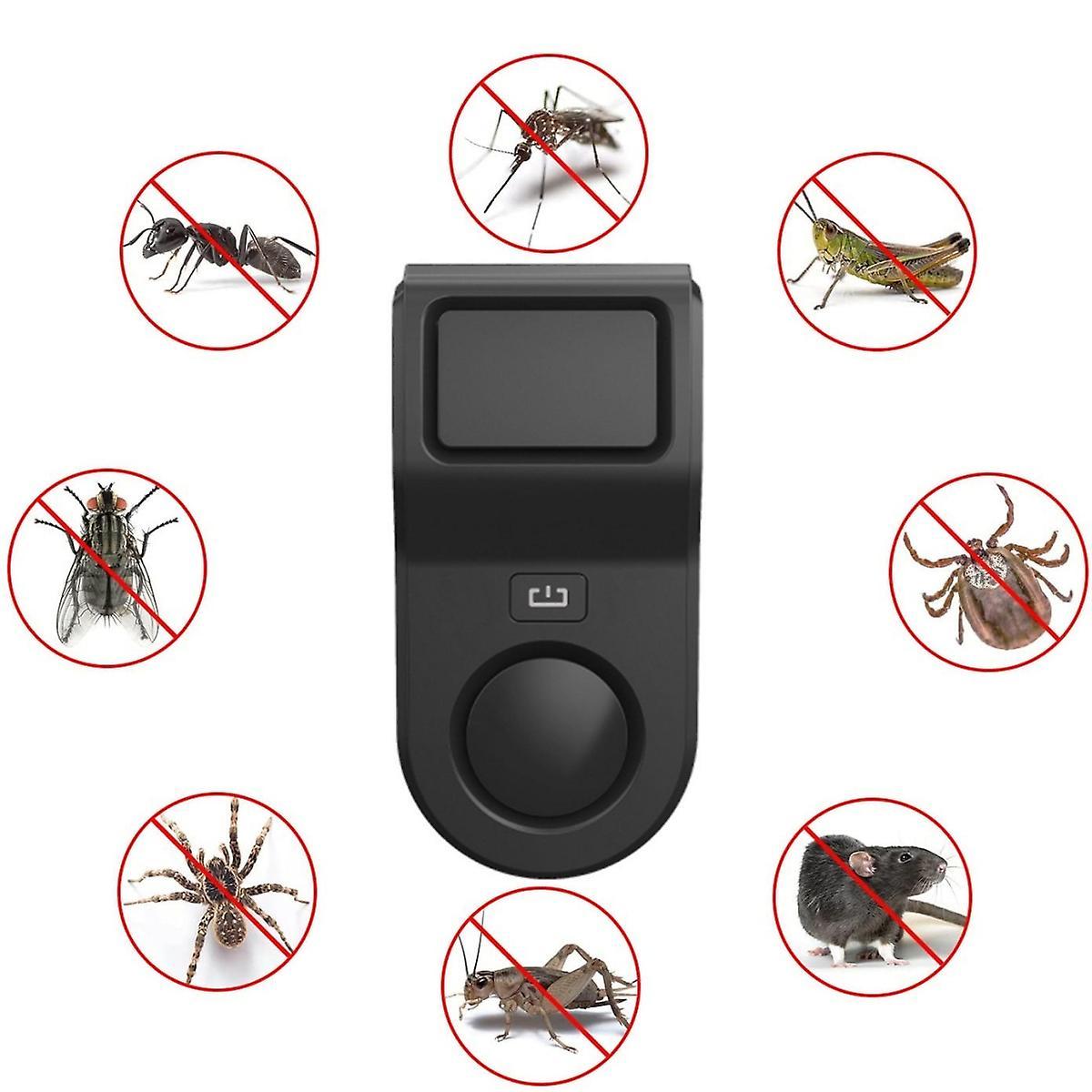 Ultrasonic Pest Repeller Mouse Repellent Indoor Reject Rodent Bed Bug Mosquito Mice Roach Spider Insects Pest Control Black BG303 GB Plug