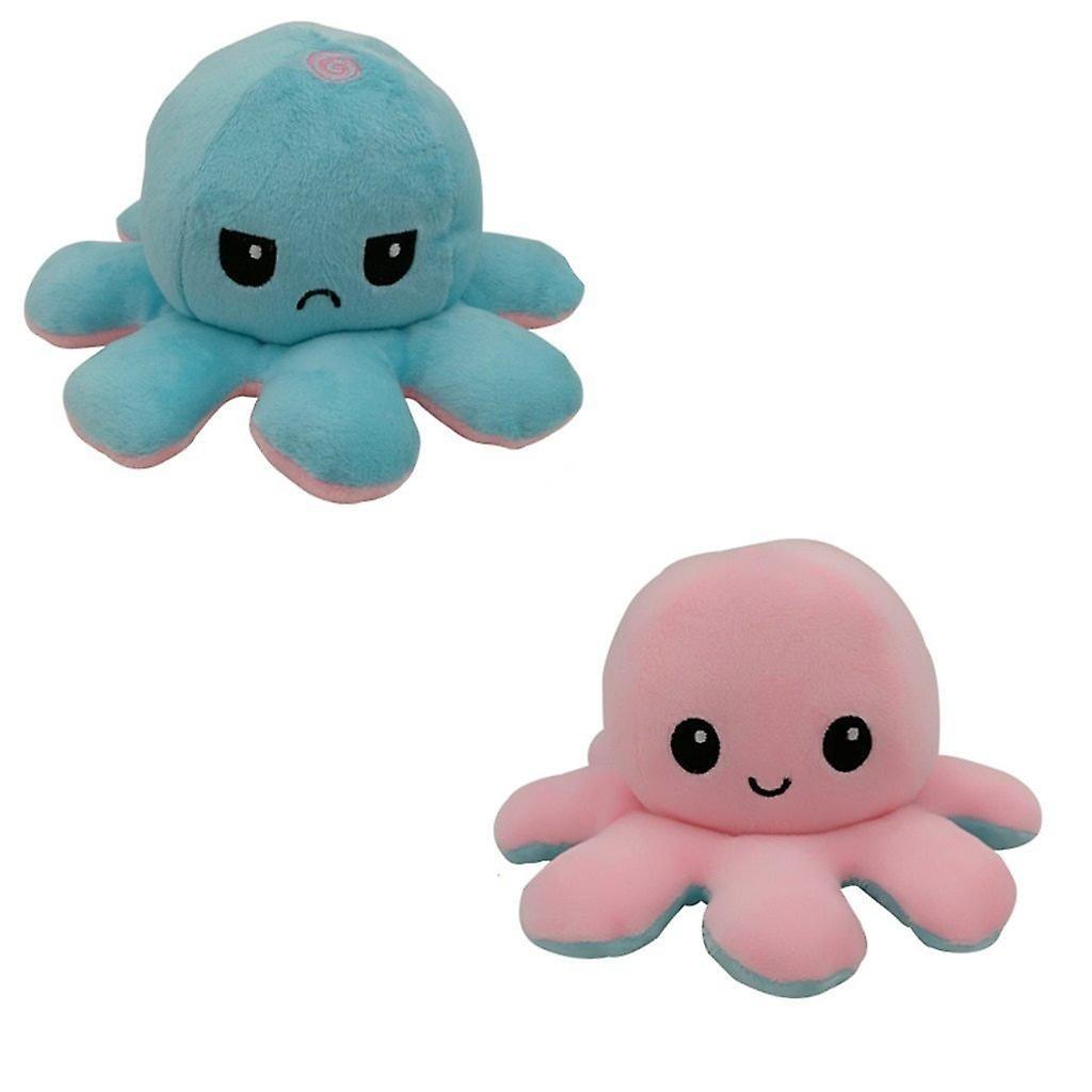 Slowmoose Double Sided Flip Baby Plush, Soft Reversible Creative Cute Octopus & Doll A