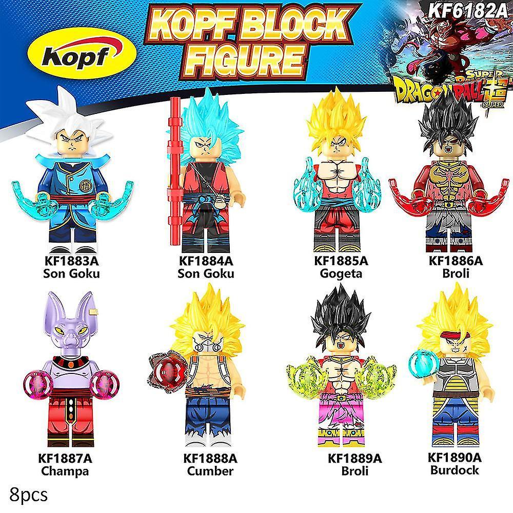 Mingerda 8pcs/set Dragon Ball Minifigures Model Building Block Action Figures Toys Gifts Home Decoration B