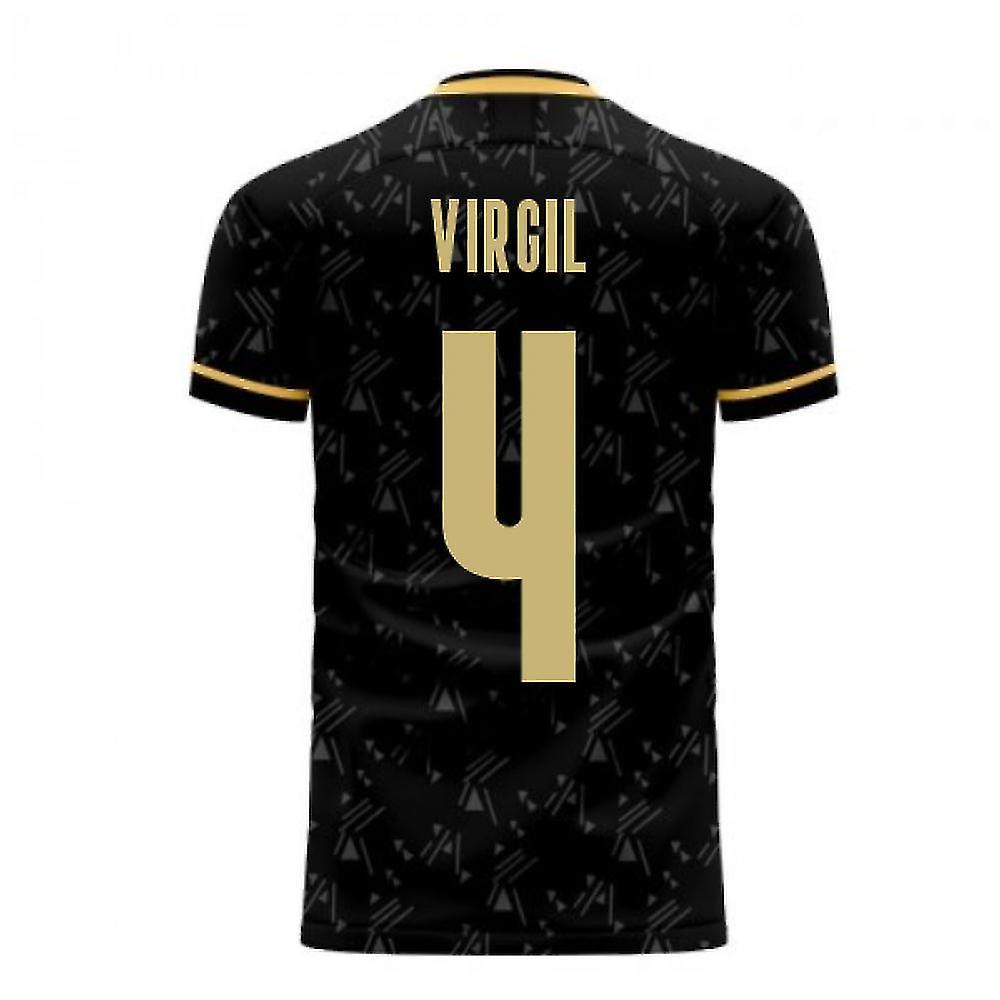 Libero Sportswear Liverpool 2024-2025 Away Concept Football Kit (Libero) (VIRGIL 4) Black XL