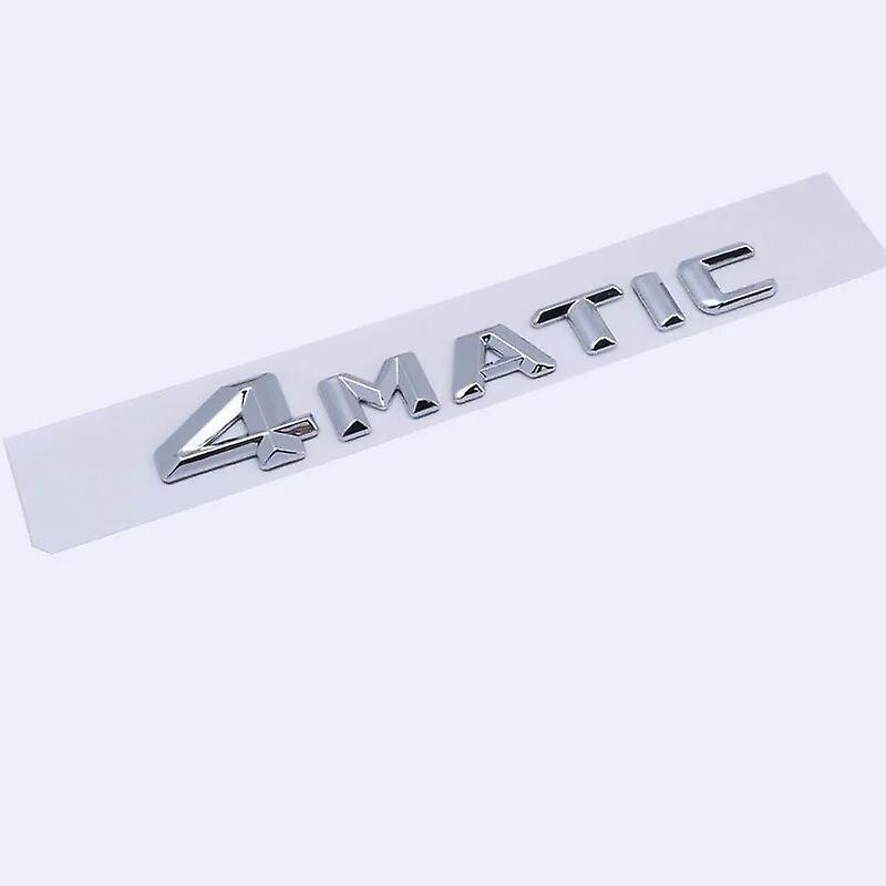 Hikig 3d Abs 4 Matic Logo 4matic Emblem Car Trunk Bumper Badge For Mercedes Benz W246 W204 W205 W212 W213 4matic Sticker Accessories Convex Silver