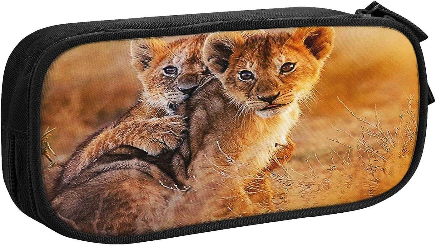 Kerota Pencil Case Cute Lion Cubs Large Capacity Pencil Bag Pen Case Pouch Desk Organizer Pencil Cases For Boys Girls School Students Office Suppli..