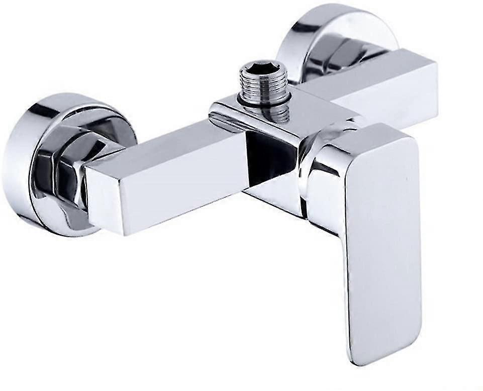 Kensty Modern Chrome Wall-mounted Shower Tap With Shower Mixer For Cold And Hot Water