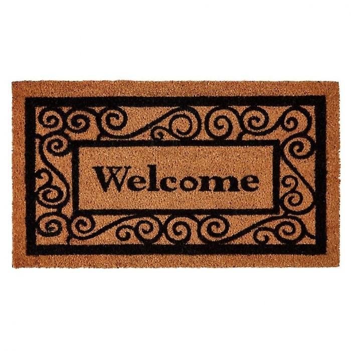 Groundsman Traditional Welcome Doormat Brown/Black One Size