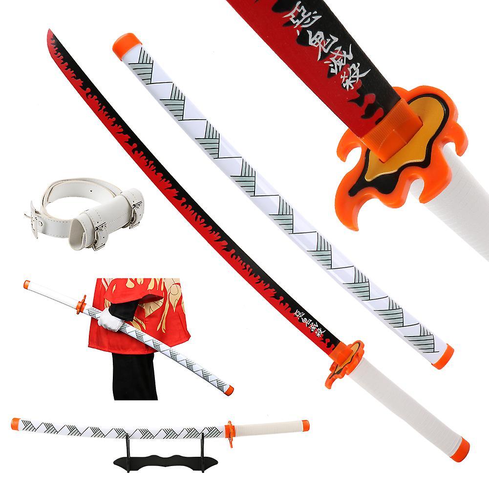 Atuto Handmade Demon Slayer Katana 104cm Anime Cosplay Weapon Samurai Sword Real Rengoku Tanjiro Variety of Styles   catana Kyoujurou Pattern