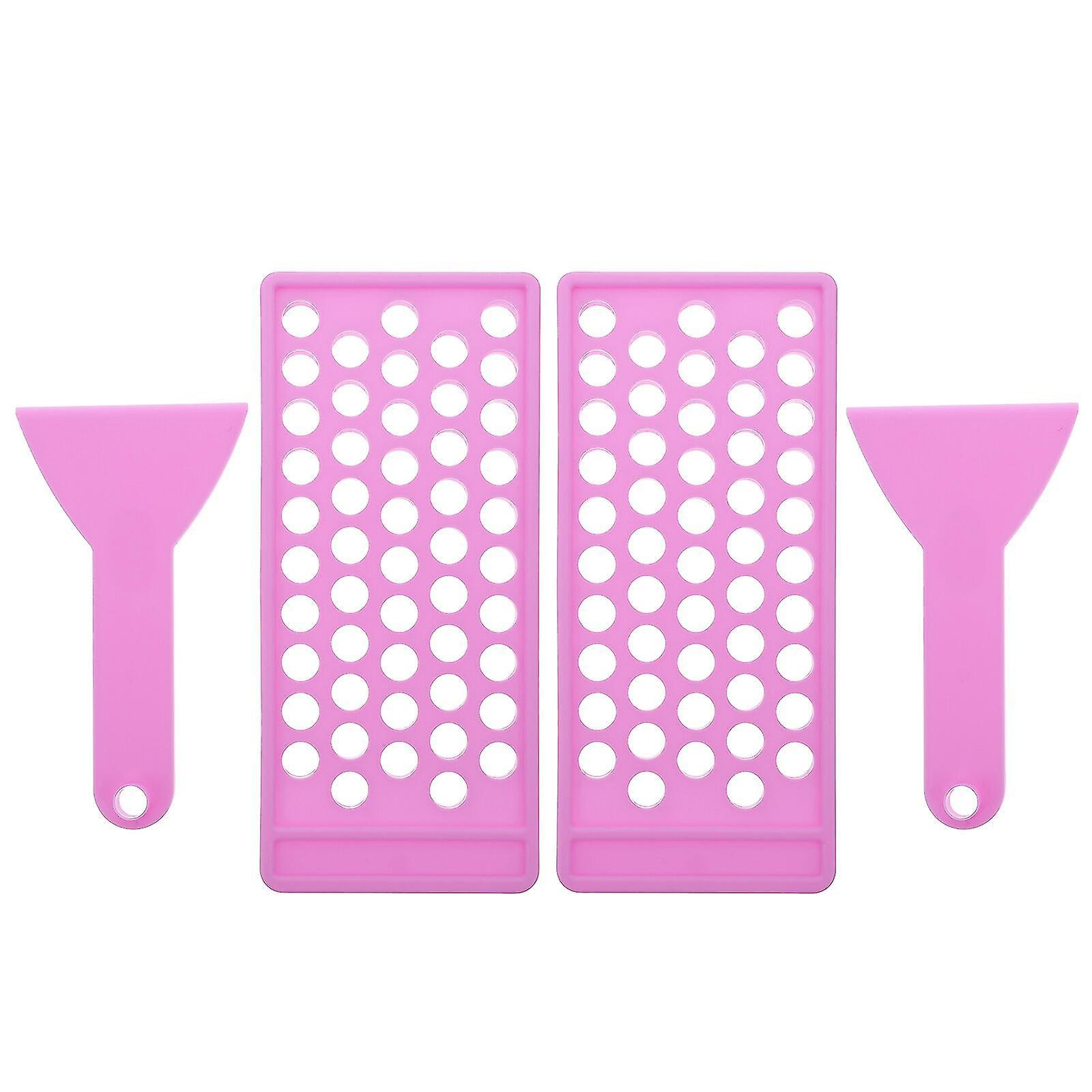 Unbrand 2 Sets Lipstick Filling Tray And Spatula Diy Lip Balm Lip Gloss Crafting Kit