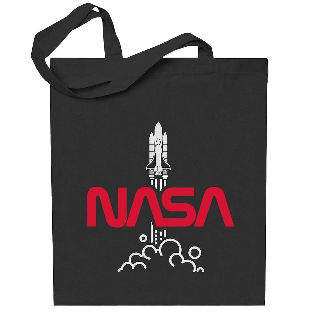 NASA Shuttle Launch Logo Totebag Black 38 x 42 cm