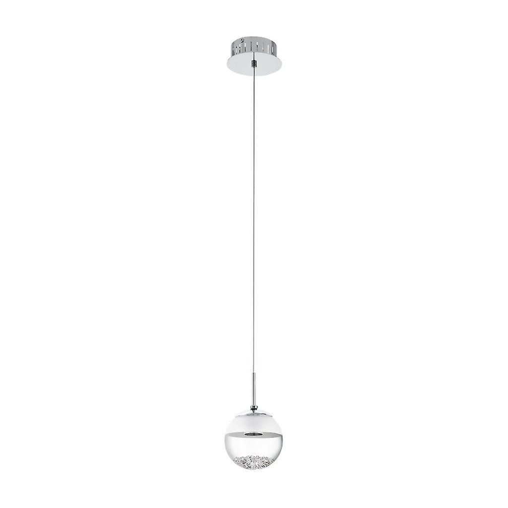 Eglo Lighting Montefio LED 1 Light Globe Ceiling Pendant Polished Chrome with Crystals