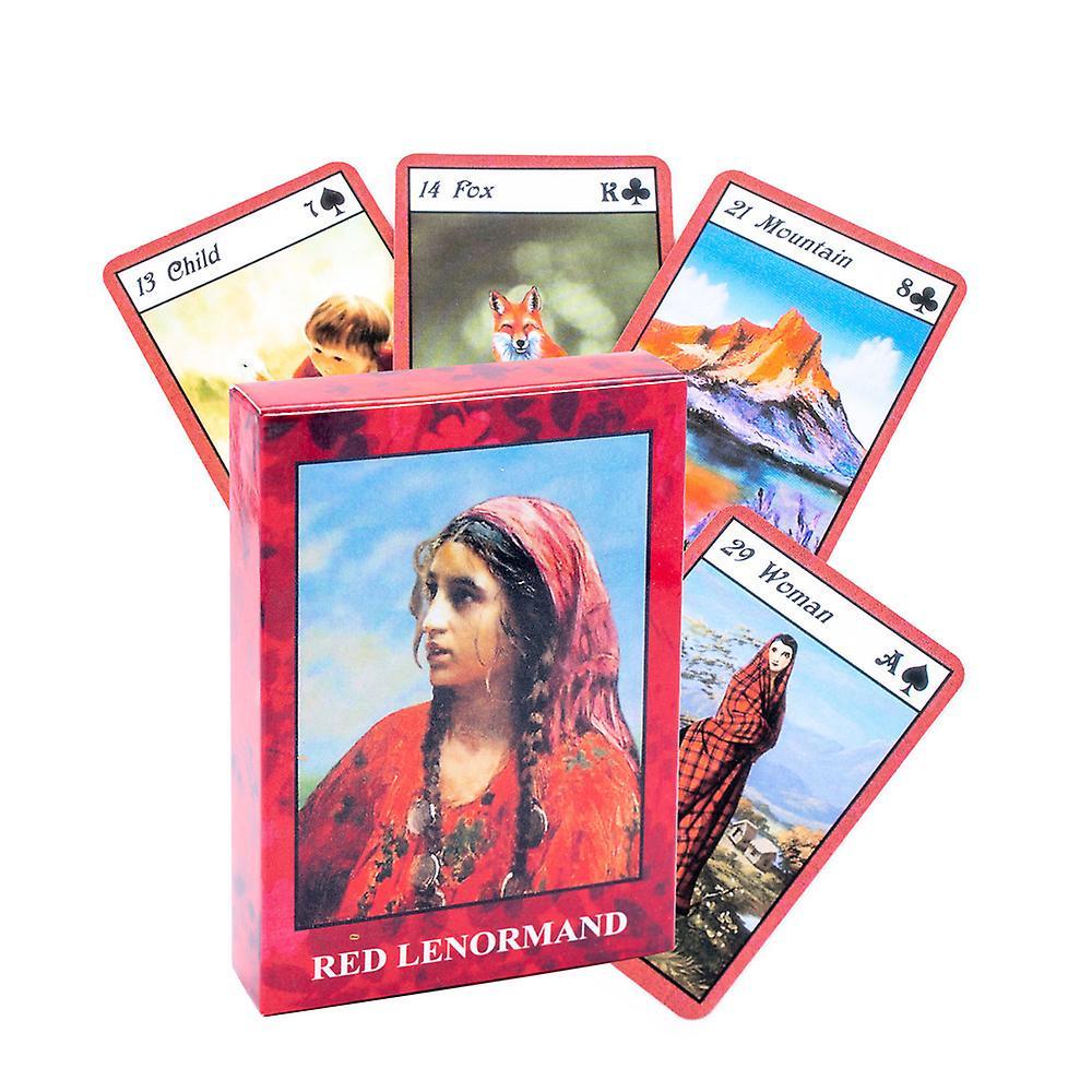 Quikhome Red lenormand Tarot Cards Oracle cards