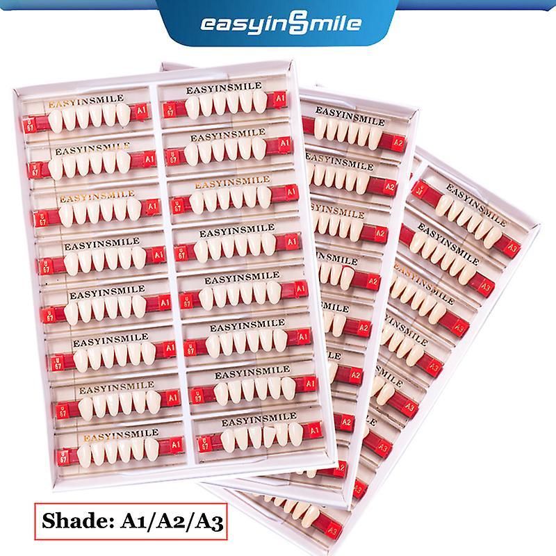 Atuto 96/84pcs Dental Resin Acrylic Teeth Anterior Posterior Polymer Denture False Tooth Model A2 A3 2 Layers Dentistry Materials A2438 U38 32