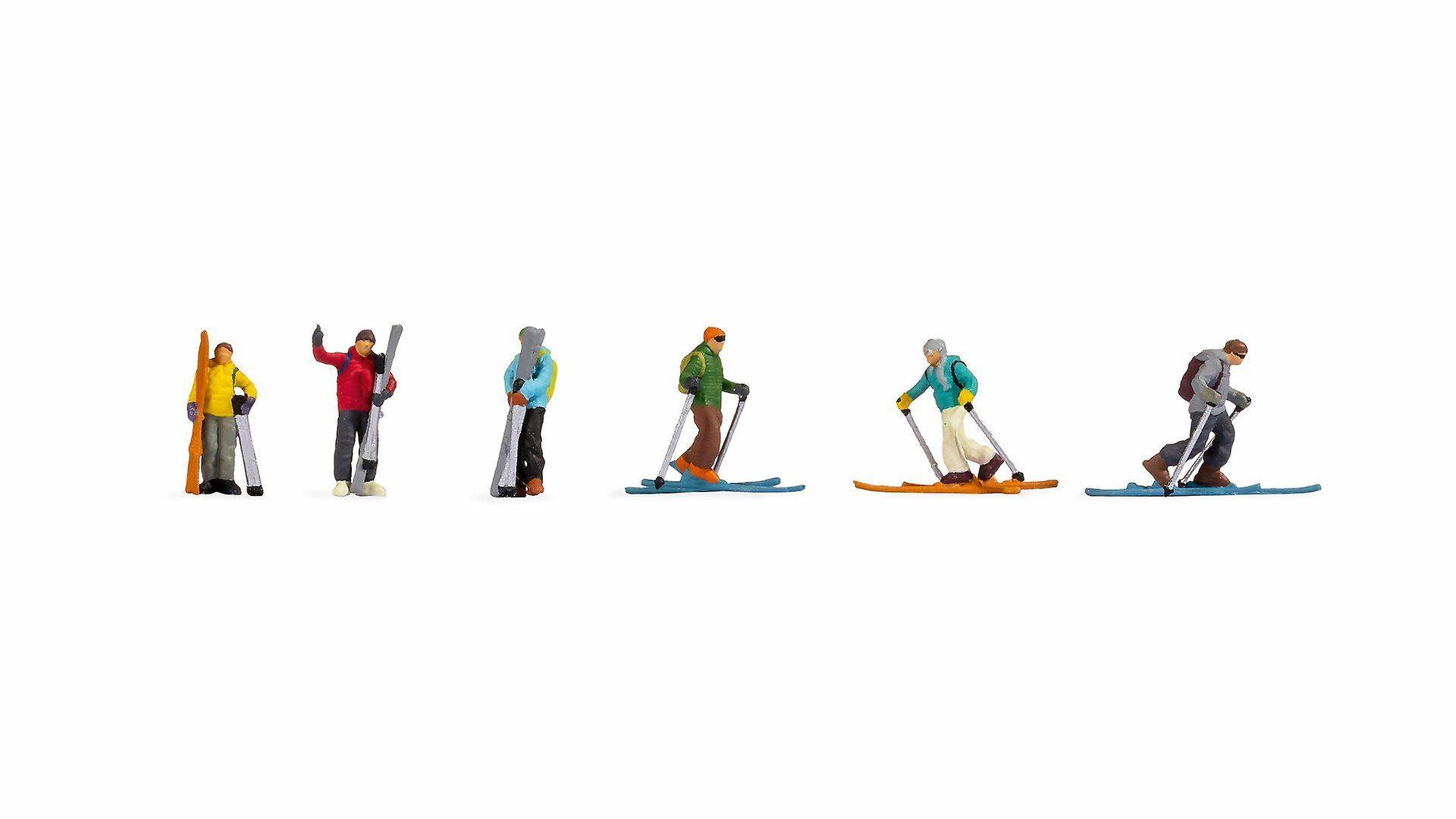 Noch N15823 Skiers (6) Figure Set HO 1:87 (OO gauge compatible) Plastic Painted Figures [HO] Scale model