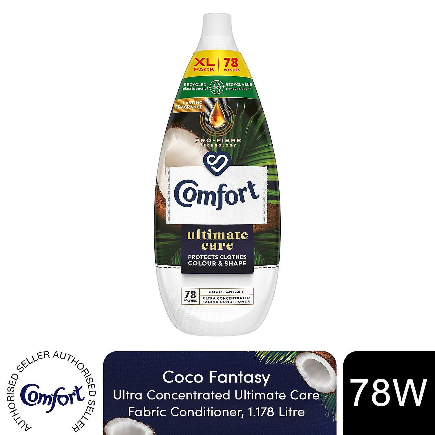 Comfort Ultimate Care Concentrated Fabric Conditioner Coco Fantasy 1.18L, 78W White