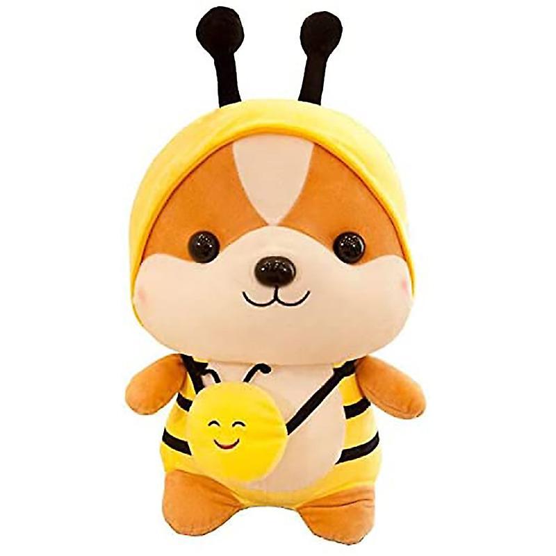 Elsavct Squirrel-bee Stuffed Plush Animal Toys Soft Dolls for Kids Gifts Yellow 25cm