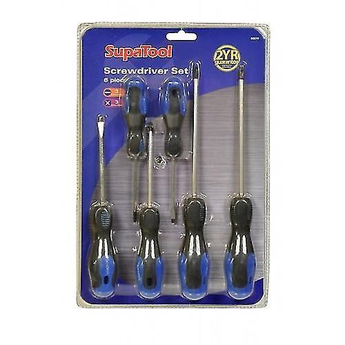 SupaTool 6 Piece Screwdriver Set Black/Blue One Size