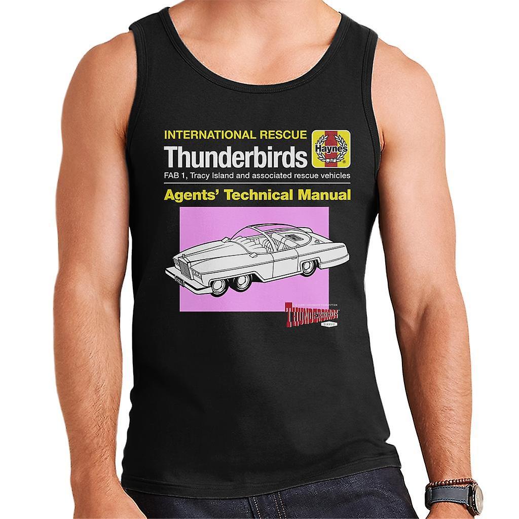 Thunderbirds Agents Technical Manual Fab 1 Men's Vest Black Large