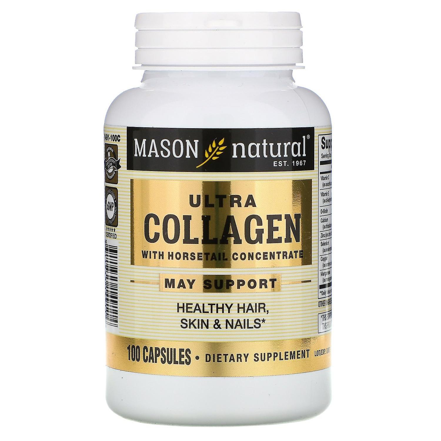 Mason Natural, Ultra Collagen with Horsetail Concentrate, 100  Capsules