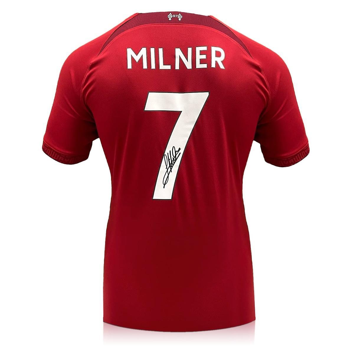 Exclusive Memorabilia James Milner Signed Liverpool 2022-23 Football Shirt