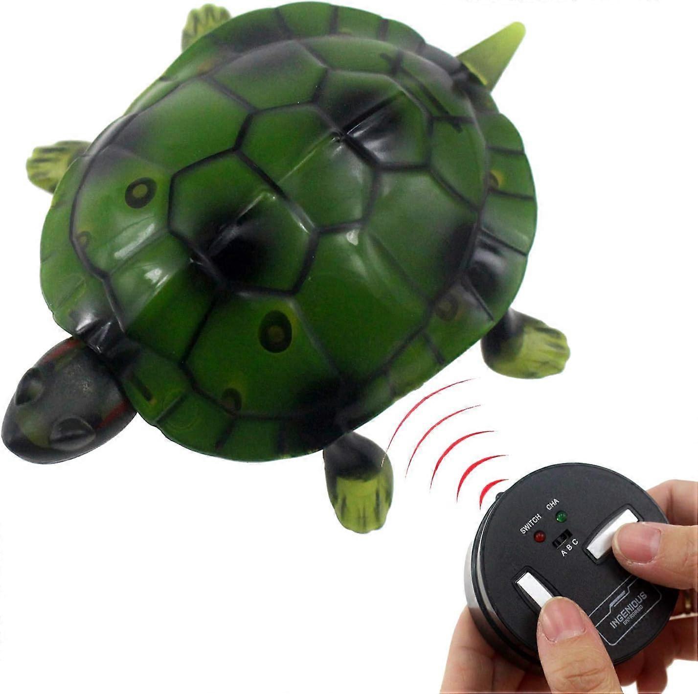 Elrachen Turtle IR Remote Control Tortoise Crawl Fake Electric Animal Toy Car Vehicle for Kids Birthday Gi