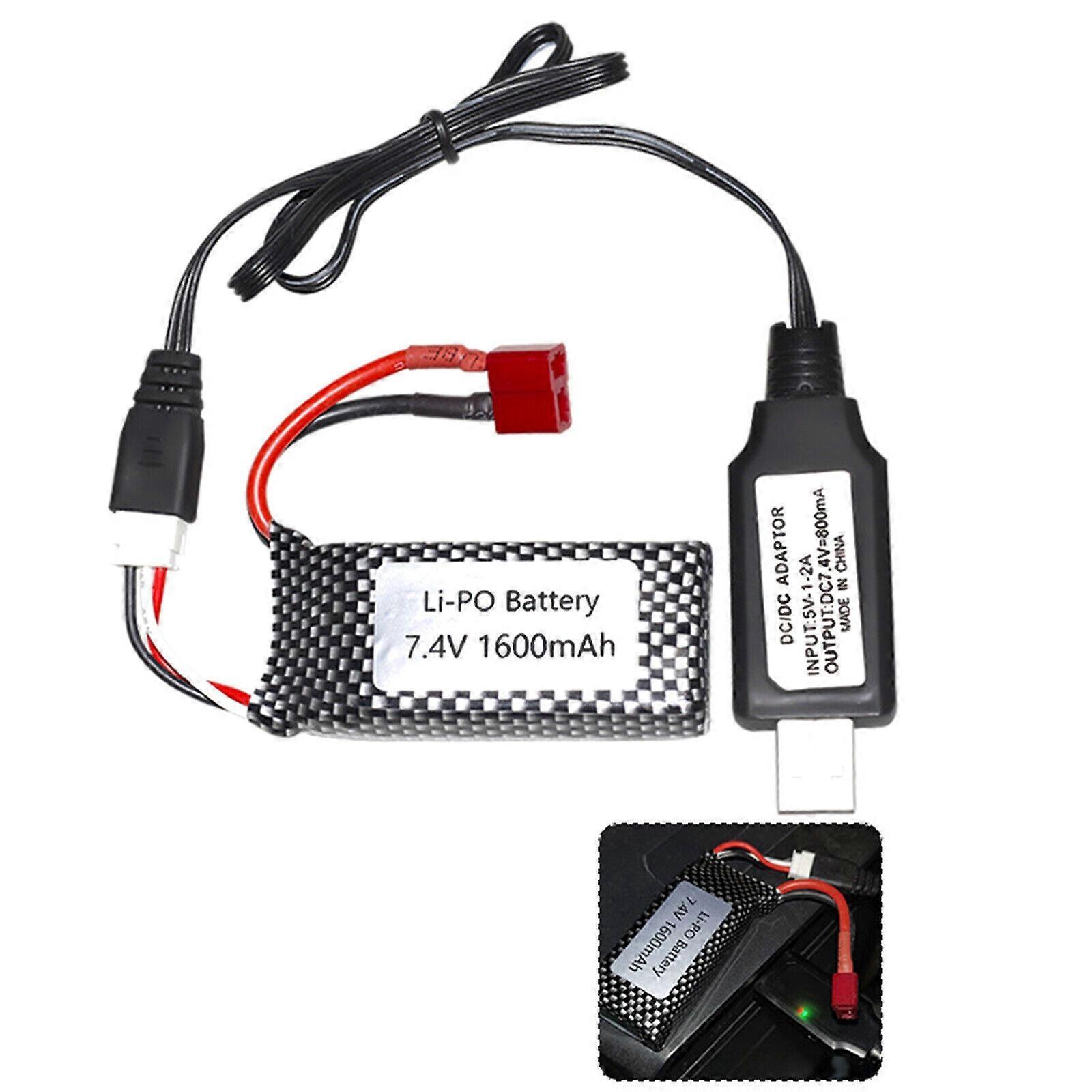 Unbrand 7.4V 1600mAh Lipo Battery 1:10 Scale RC Cars Quadcopter for XLH 9125 Buggy Car