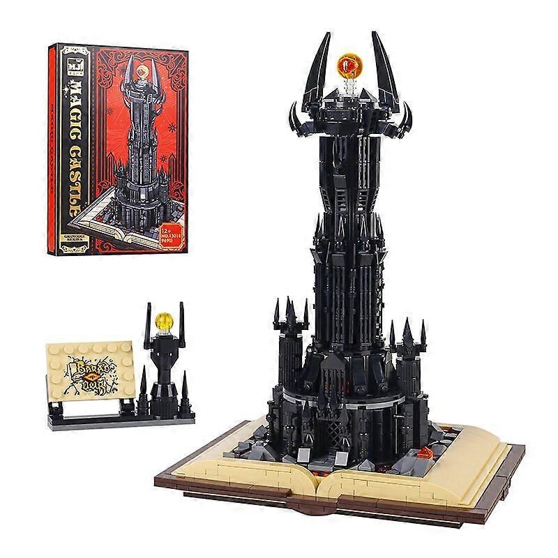 Toys 969PCS Magic Gastle on Book Lord Rings Sauron Eye Building Blocks with Led Light Assemble Brick Collection Toy Boy Kids GiftsWith Gift Box Rem...