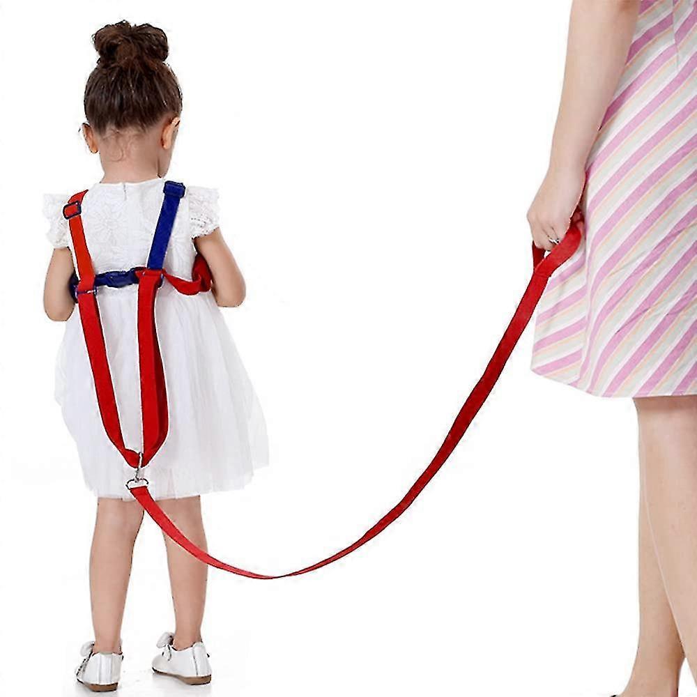 Zhenv Toddler Reins, Toddler Safety Walking Harness, Baby Reins, 2 In 1 Baby Safety Leash Anti-lost For Kids, Baby Walking Harness Red-Blue