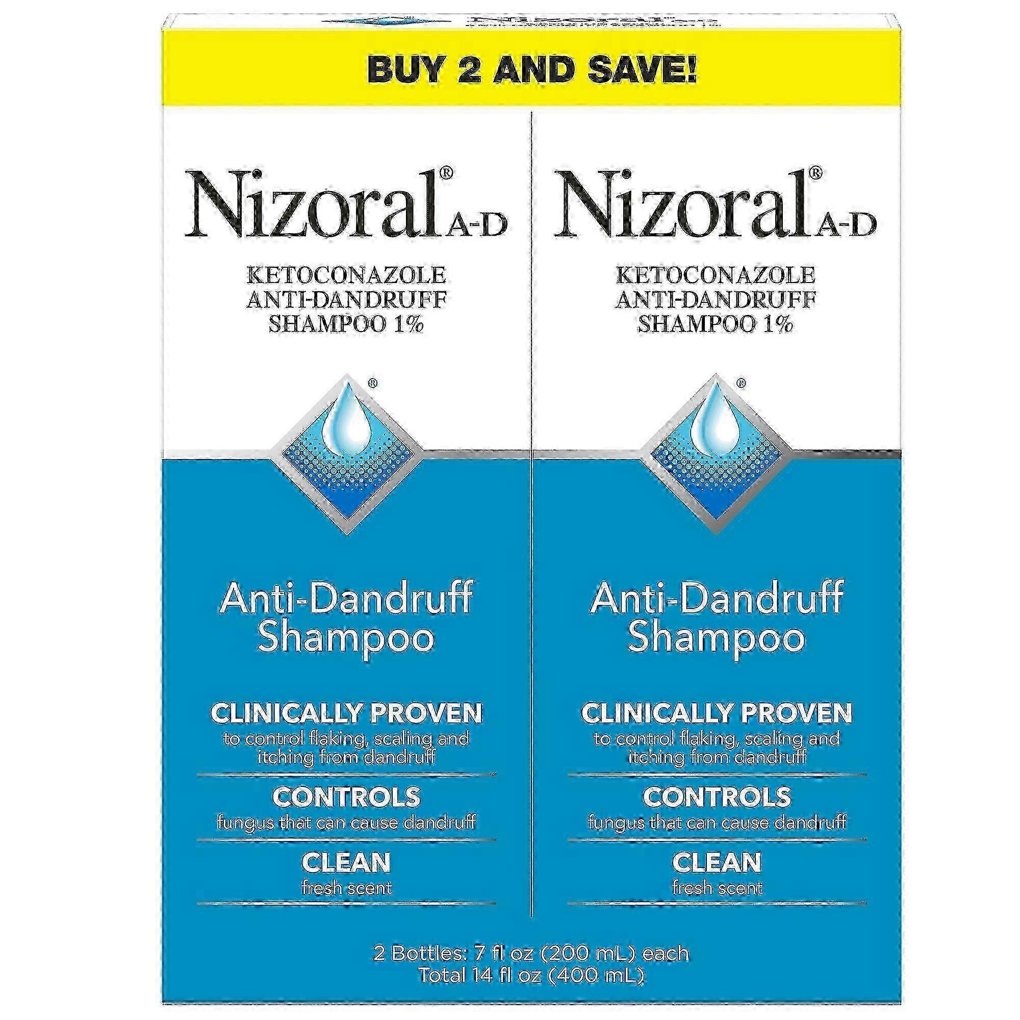 Nizoral A-d Anti-dandruff Shampoo Pack, 2 Ea