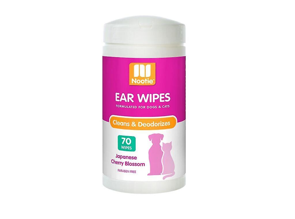 Nootie Ear Wipes for Pets - Cleans & Deodourises - Cherry Blossom - 70 Pack Does not apply