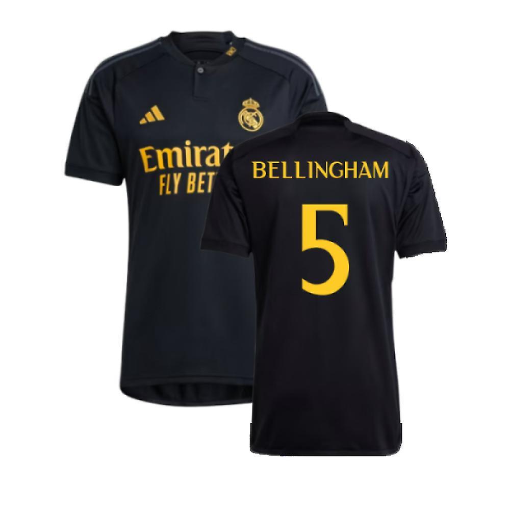 Adidas 2023-2024 Real Madrid Third Shirt (Bellingham 5) Navy Medium 38-40 inch Chest