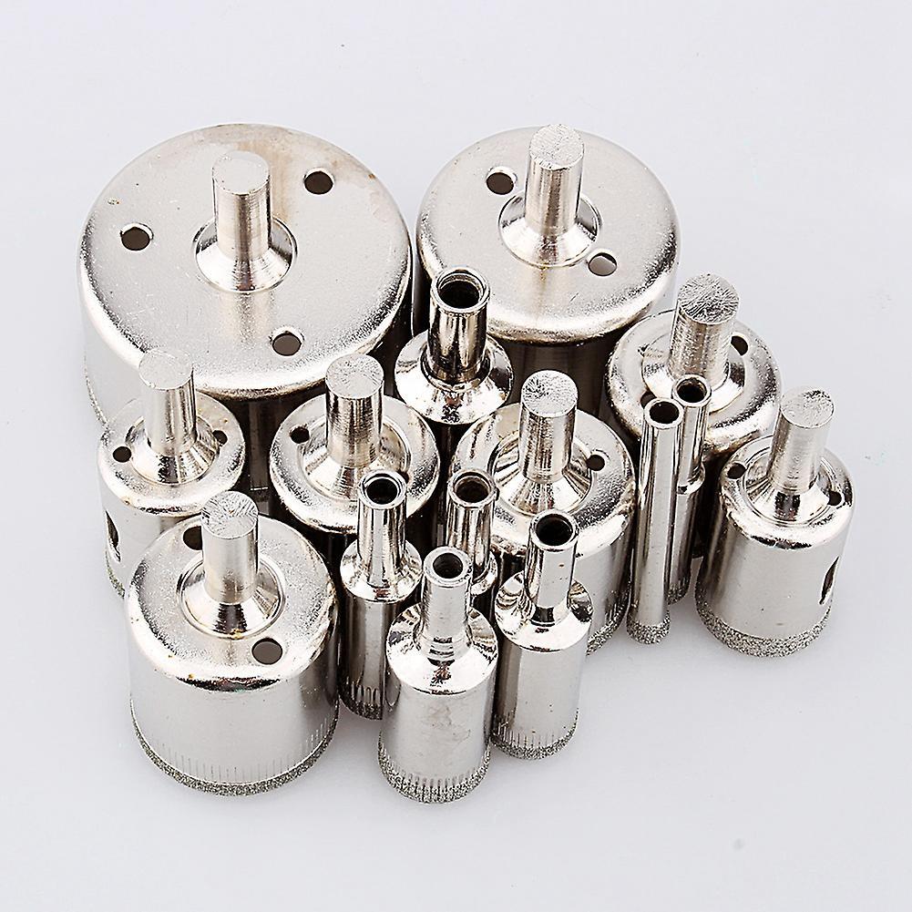 Diamond Drill Bit 15pcs Diamond Tool Drill Bit Hole Saw for Glass Porcelain Marble 6-50mm