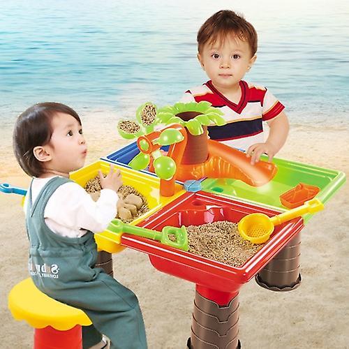 Funspace Outdoor Sandy Beach Table Toys Set For Kids(tree And Square Table)