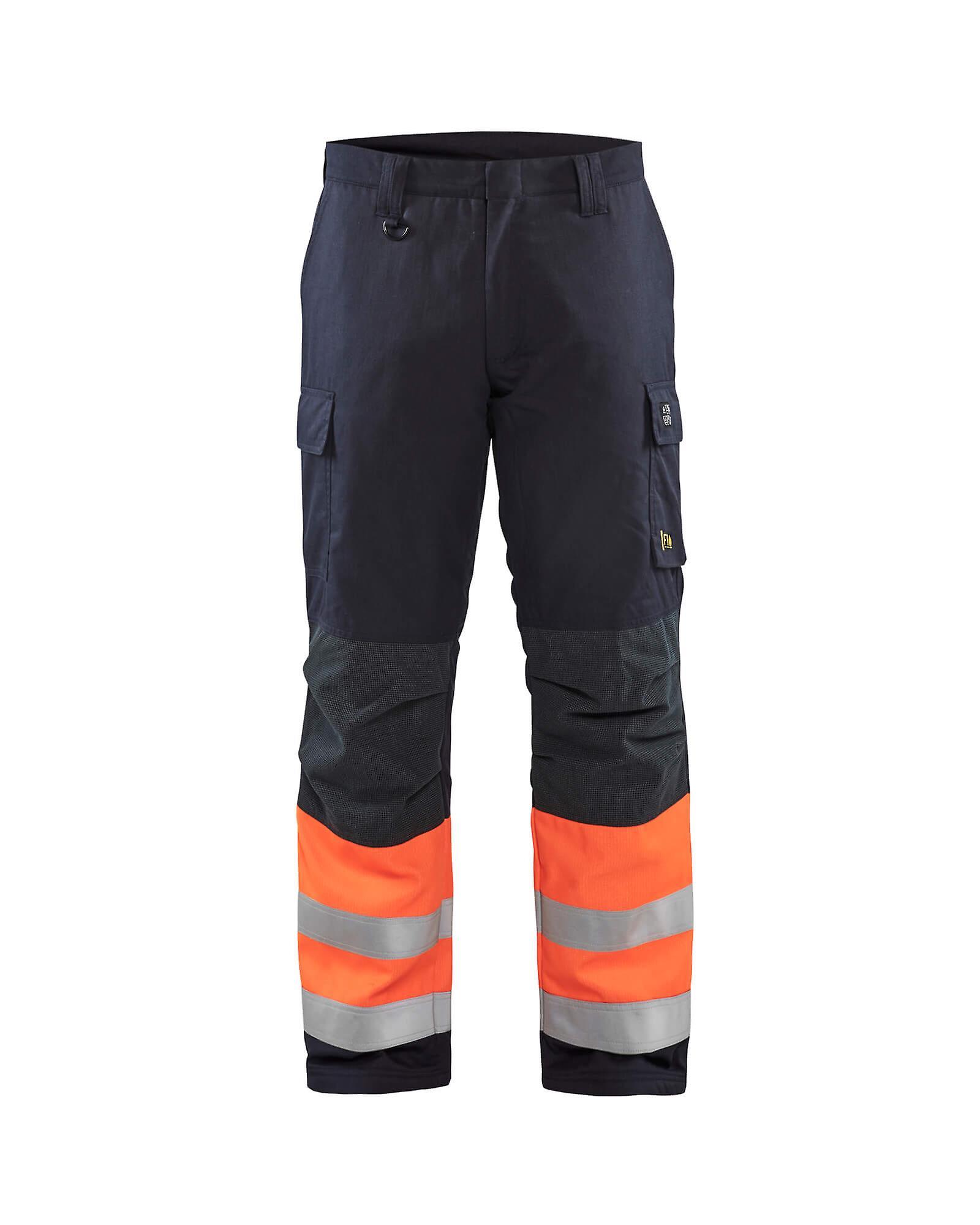 Blaklader 1869 hi-vis winter trousers multinorm - mens (18691513) Navy blue/orange