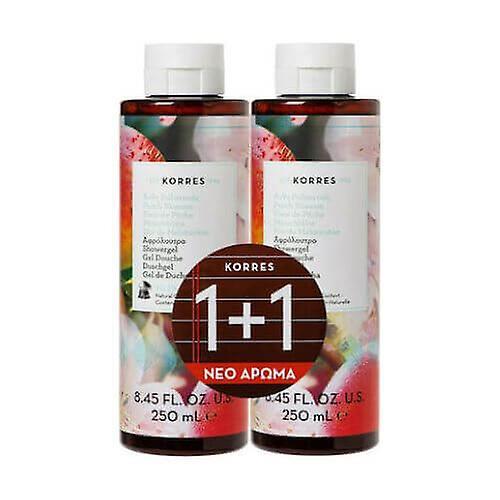 Korres Shower Gel Peach Blossoms 2 x 250ml