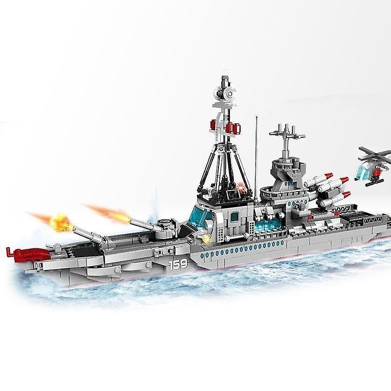 Slowmoose 1000+ Pcs Navy Aircraft Figures - Building Blocks Army Warship Construction c0159 no box