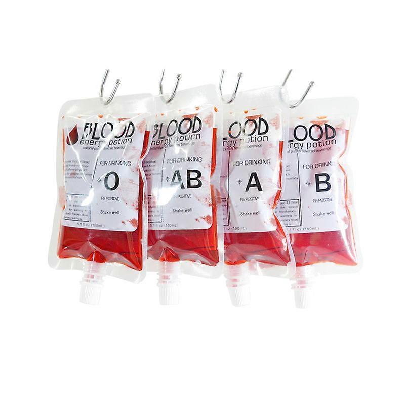 Denuotop Halloween Blood Bags, Reclosable Blood Bags Pack of 20, Blood Transfusion Bags for Halloween Vampire Party