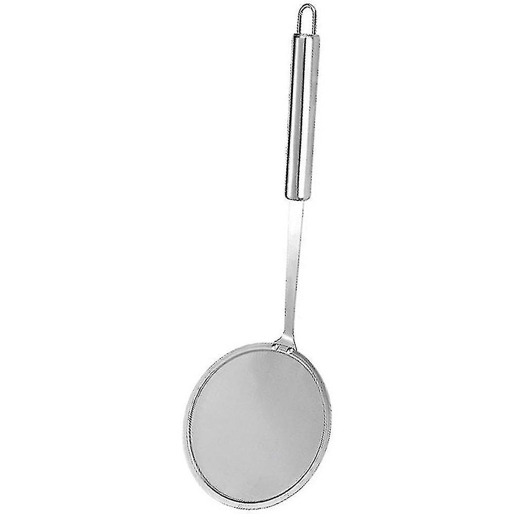 Tianzun Premium Stainless Steel Soup Ladle,stainless Steel Long Plastic Handle Soup Oil Separator Scoop, Kitchen Colander Filtering Grease Spoon