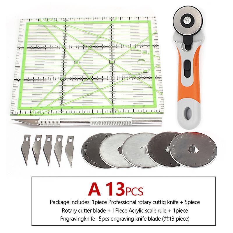 Huamade 45mm Leather Craft Rotary Cutter Leather Cutting Tool Set Fabric Circular Blade Knife Diy Patchwork Sewing Quilting Tool RX199 ZHU1