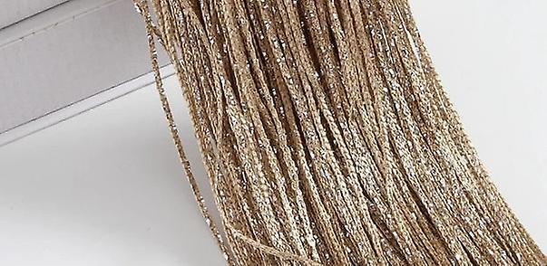 Slowmoose Beads String Thread Curtains - Window Wall Panel Room Divider, Doorway, Wedding Champagne 3x2m