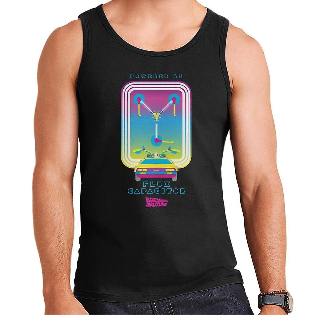 Back to the Future DMC Delorean Flux Capacitor Gradient Men's Vest Black X-Large