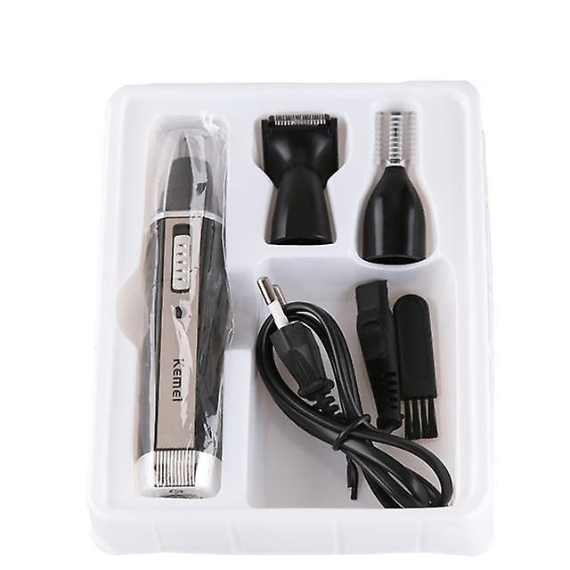 Slowmoose 4 In 1 Rechargeable Men Electric Nose Ear Hair Trimmer, Painless Women Trimming 3 in 1 EU Plug