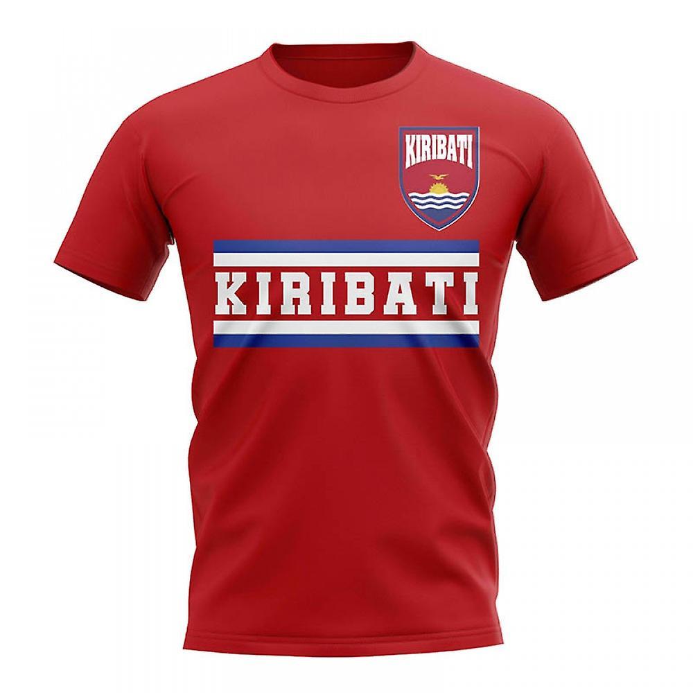 UKSoccerShop Kiribati Core Football Country T-Shirt (Red) XL (45-48 inch)