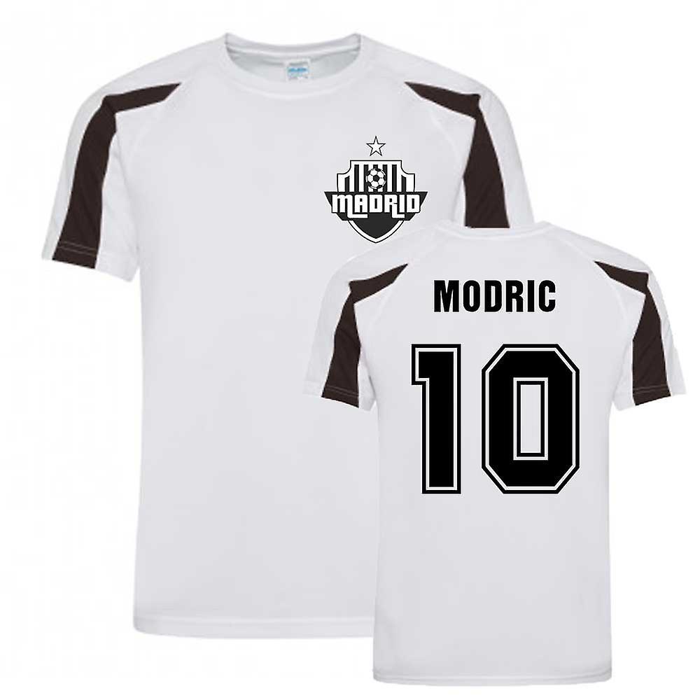 UKSoccerShop Luka Modric Madrid Sports Training Jersey (White). Large (42-44 inch)