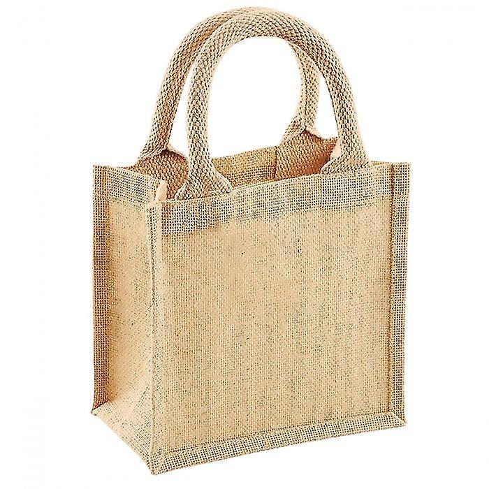 Westford Mill Jute Petite Gift Bag (4L) (Pack of 2) Natural One Size