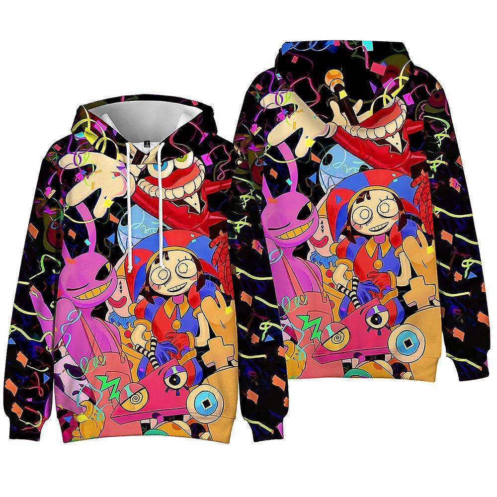 Ochime The Amazing Digital Circus Kids Boys Girls Fans Hooded Hoodie Sweatshirt Pullover Tops 1 11-12 Years