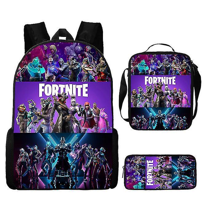 Mike Fortnite Fortnite Backpack Large Capacity Three-piece Set Peripheral Backpack Student School Bag 32 three piece set