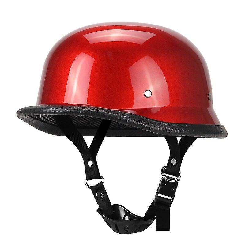 Motorcycle Helmet German Leather Vintage Half Helmet Casco Moto Motorcycle Open Face Helmet Biker Pilot Dot Certification S-xxl    Motorcycle Helme...