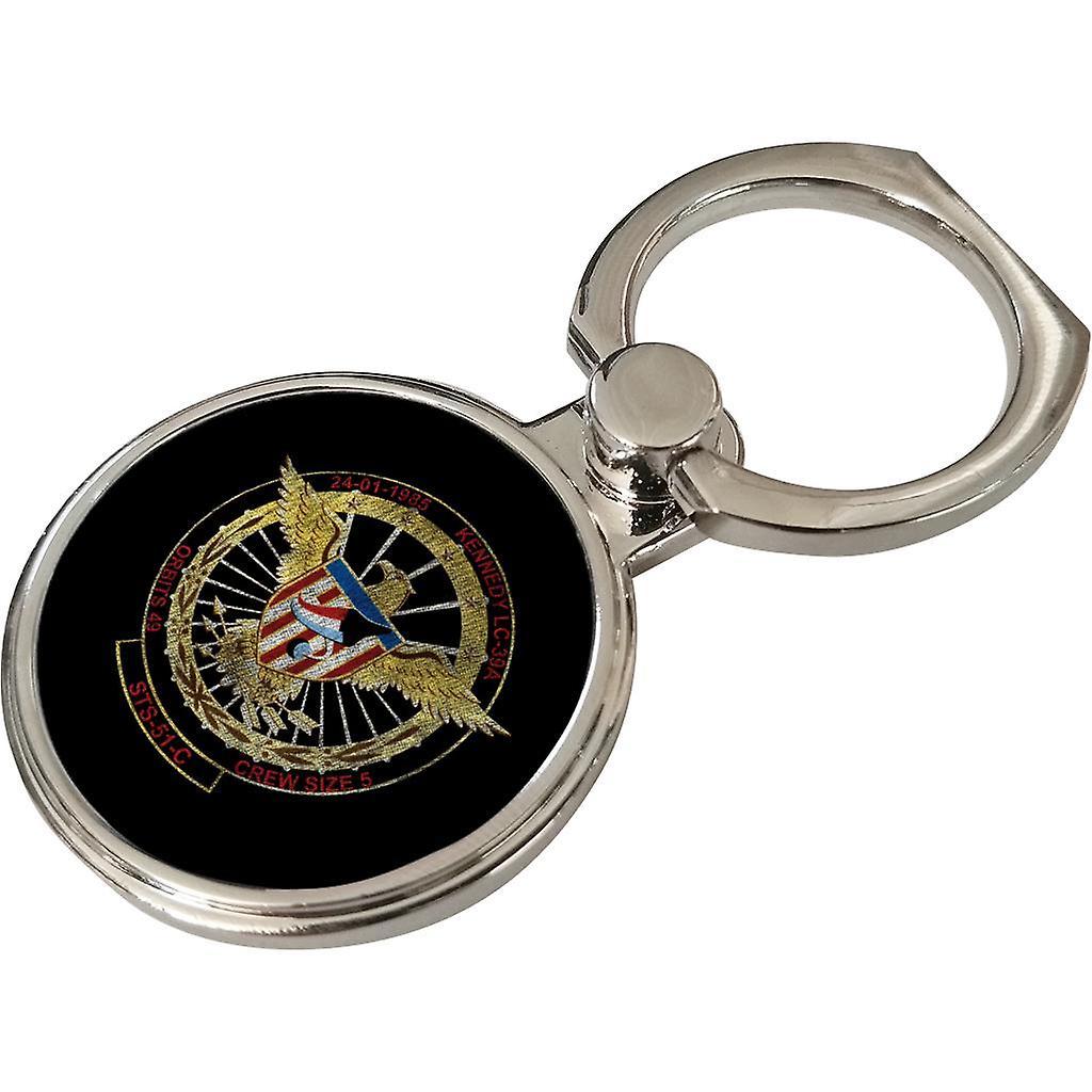 NASA STS 51 C Discovery Mission Badge Distressed Phone Ring Black 3.5cm x 4.5cm